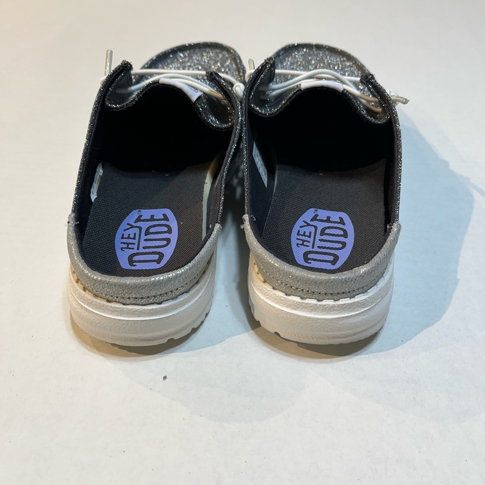 Hey Dude Black Glitter Mules - Picture 5 of 7